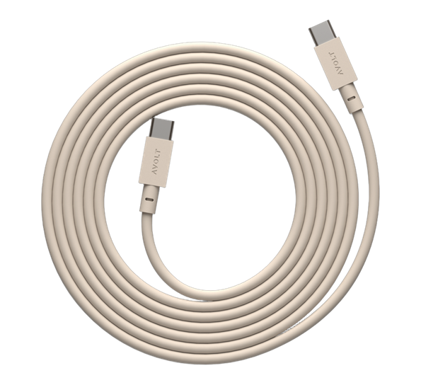 Cable 1 Nomad Sand ladekabel 2m USB C til USB C Avolt