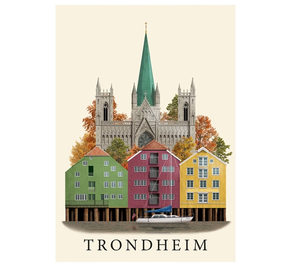 Postkort A6 Trondheim Martin Schwartz