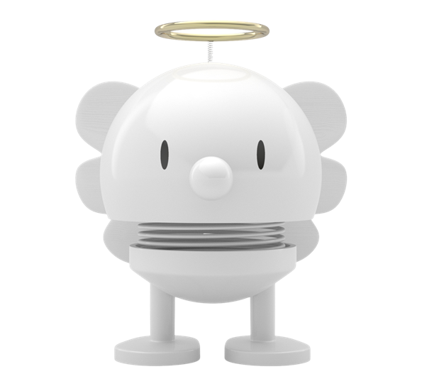 Hoptimist engel bumble 7,5 cm hvit fra Hoptimist