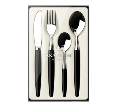 Skaugum Sort bestikksett 4 deler