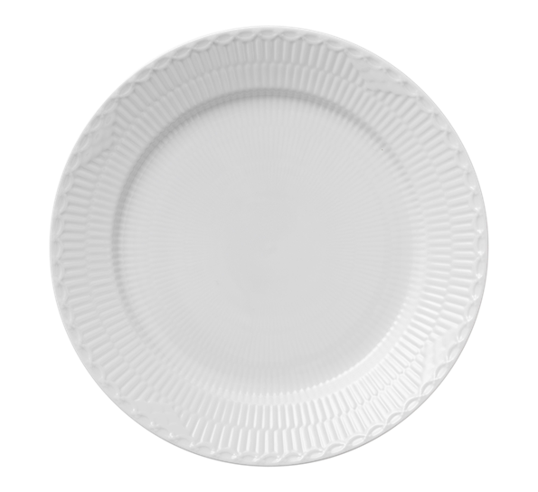 Hvit Halvblonde tallerken flat 27 cm fra Royal Copenhagen