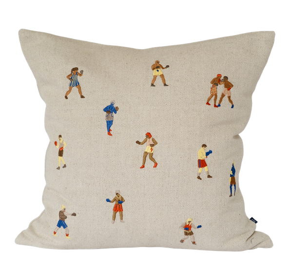 Boxers brodert putetrekk 48x48 cm natur fra Fine Little Day