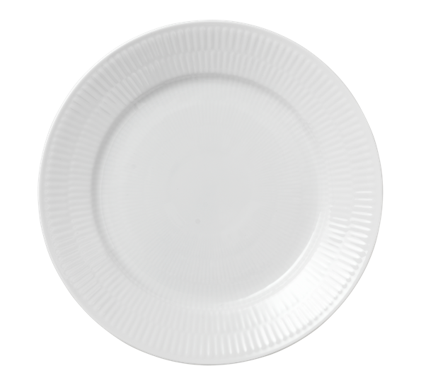 Hvit Riflet asjett 22 cm Royal Copenhagen