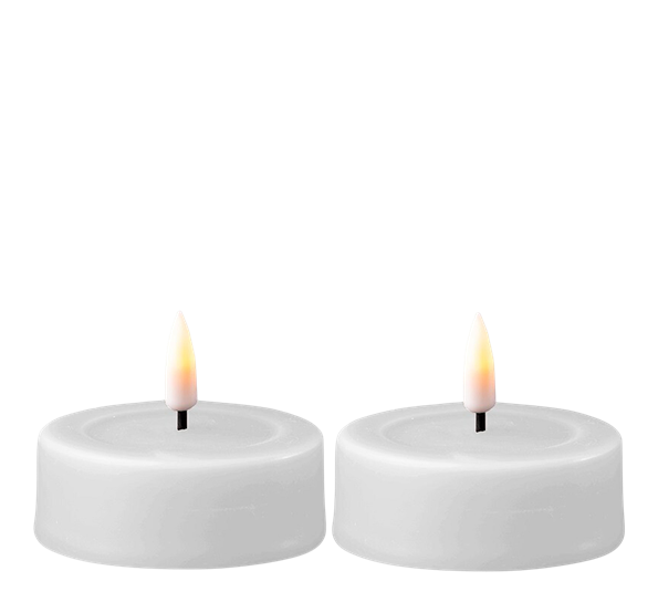 Real Flame LED-telys stor 2 stk hvit fra Deluxehomeart