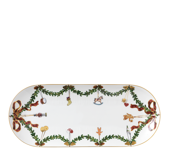Stjerneriflet Jul fat ovalt 39 cm fra Royal Copenhagen