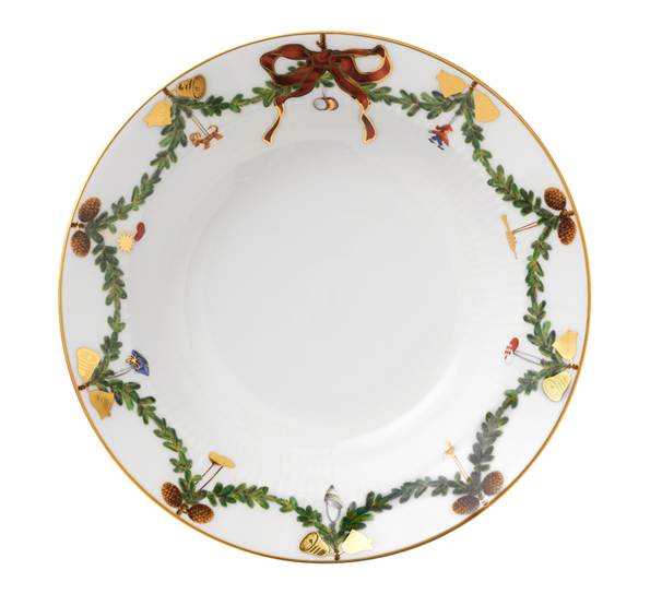 Stjerneriflet Jul dessertskål 17 cm fra Royal Copenhagen