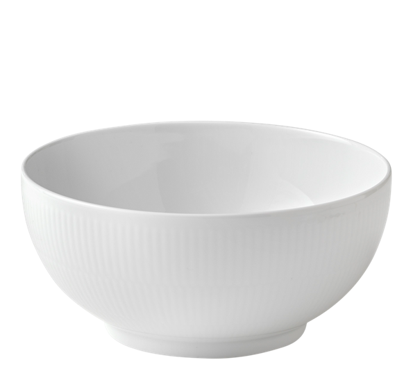 Hvit Riflet skål 21 cm Royal Copenhagen