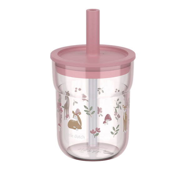 Mio barneglass med sugerør 250ml Fairy garden fra Mepal