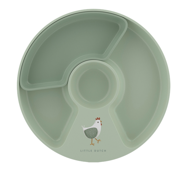 Mio barnetallerken med inndeling 20 cm Little Farm fra Mepal