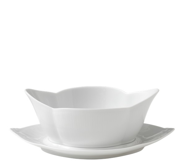 Hvit Riflet sausnebb på fot 55 cl Royal Copenhagen