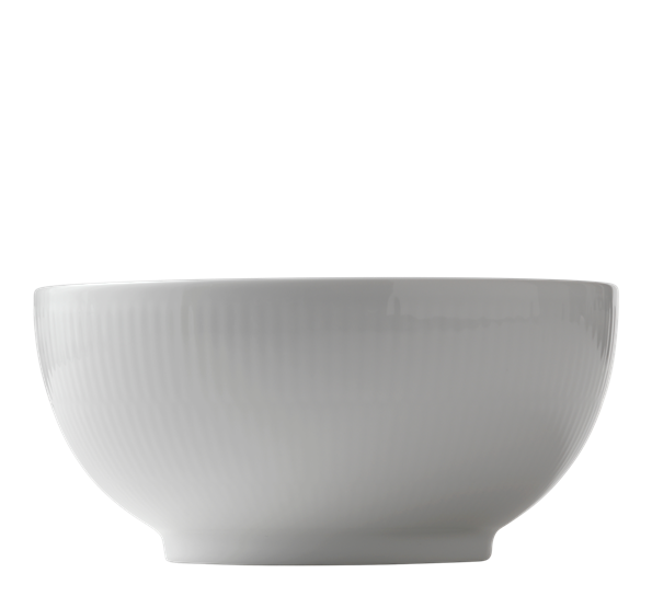 Hvit Riflet skål 18 cm Royal Copenhagen