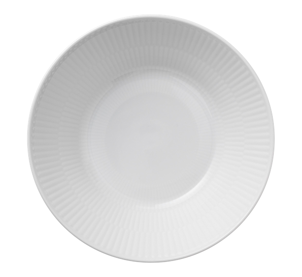 Hvit Riflet frokostskål 17 cm Royal Copenhagen