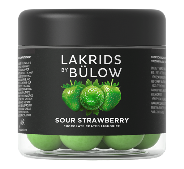 Lakris liten sour strawberry 125g fra Lakrids By Johan Bülow
