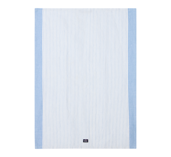 <p>Striped kjøkkenhåndkle&nbsp;lin- og bomul 50x70 cm blå hvit Lexington</p>
