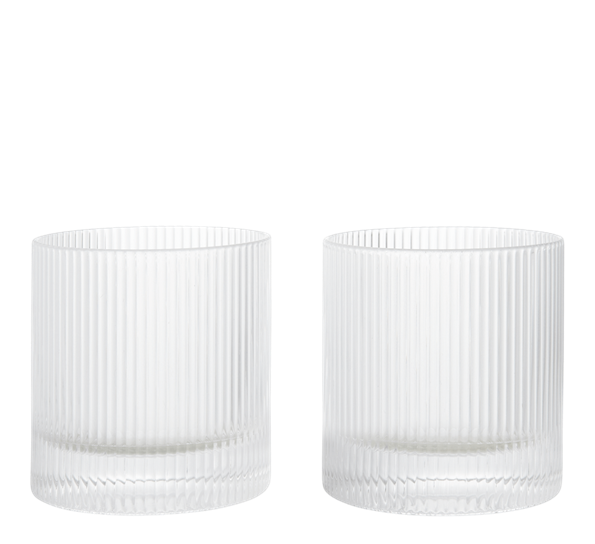 Ripple klar tumblerglass 2-pk fra Ferm Living