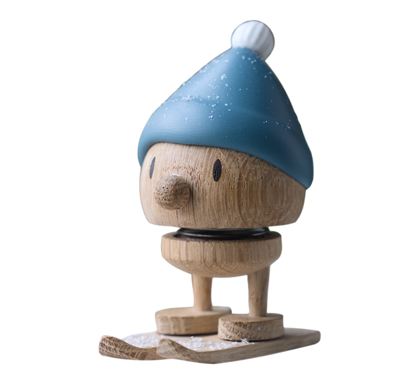 Hoptimist skiing bumble 9,6 cm sky blue fra Hoptimist