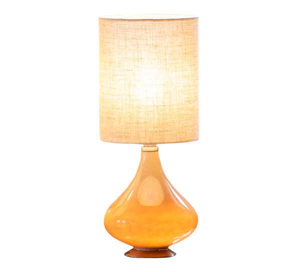 Flavia lampe 48 cm fot sand, skjerm 20x25 cm Grace nate fra Flavia