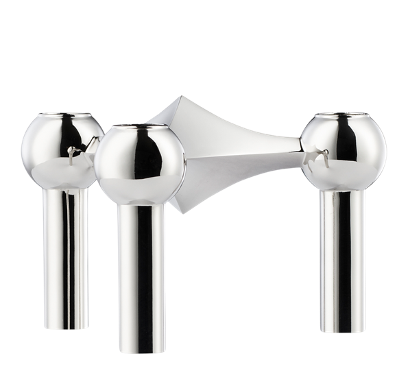 STOFF lysestake h6,9 cm krom fra Stoff Copenhagen