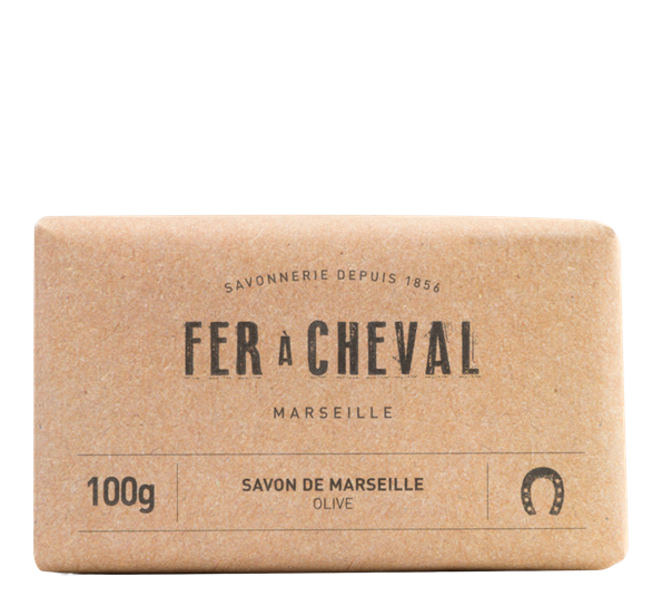 Marseille oliven såpestykke i papir 100g fra Fer á Cheval
