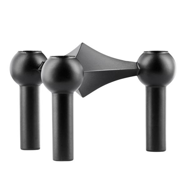 STOFF lysestake h6,9 cm matt sort fra Stoff Copenhagen