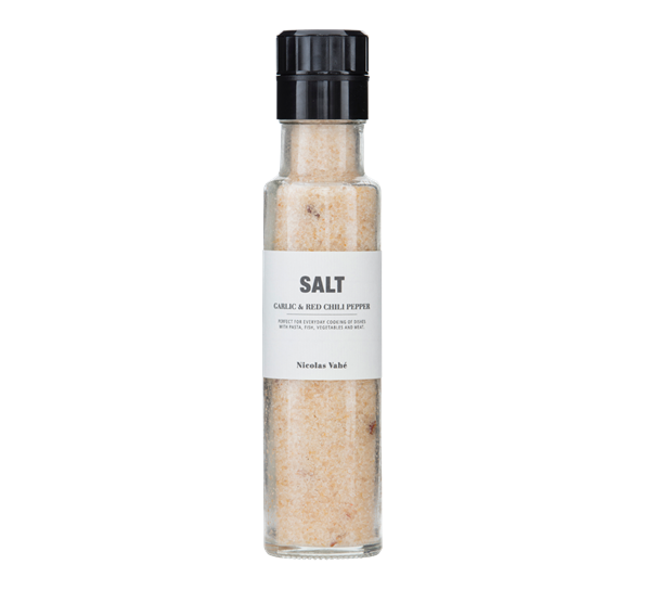 Salt med kvern hvitløk og rød pepper 325 g fra Nicolas Vahé