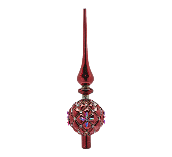 Juletrespyd capitoné ø8 cm h31 cm burgunder EDG Enzo de Gasperi