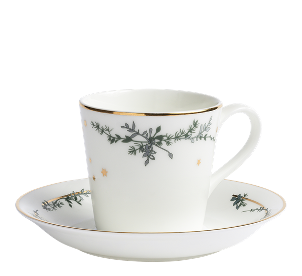 Winter Stars kaffekopp med skål gren fra Jette Frölich