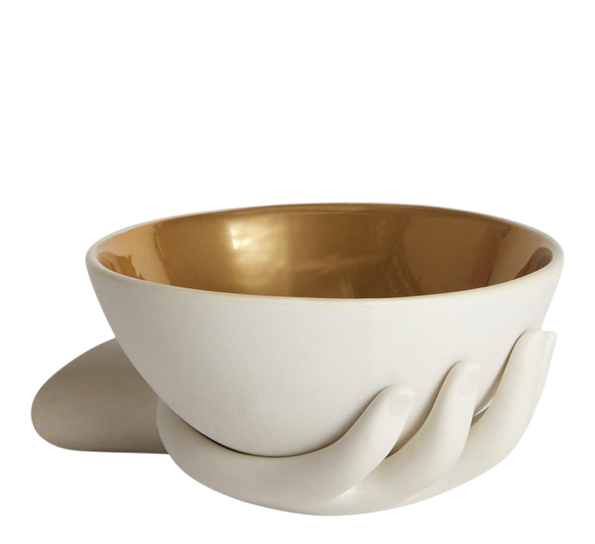 Eve Accent skål gull og hvit fra Jonathan Adler
