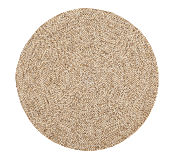 Ella spisebrikke ø38cm jute hvit natur fra Dixie