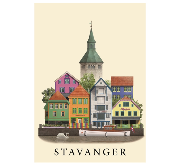 Postkort A6 Stavanger Martin Schwartz