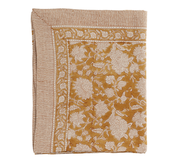Indian Rose linduk oker 145x350cm fra Chamois