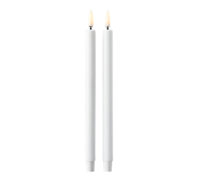 Blomsterlys LED-lys 20 cm 2-pk hvit