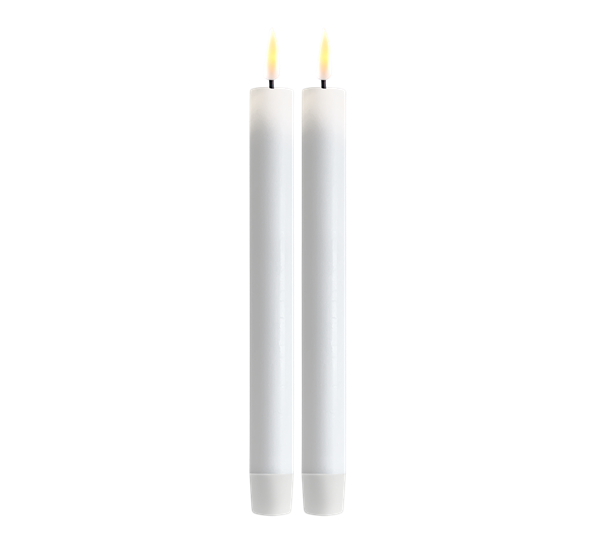 Real Flame LED-kronelys 2-pk 2,2x24 cm hvit fra Deluxehomeart