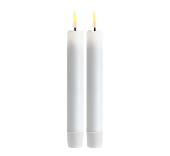 Real Flame LED-kronelys 2-pk 2,2x15 cm hvit fra Deluxehomeart