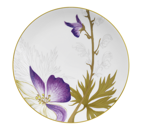 Flora dessertasjett 19 cm Pansy fra Royal Copenhagen