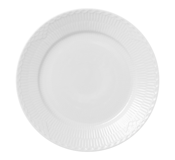 Hvit Halvblonde asjett 22 cm fra Royal Copenhagen