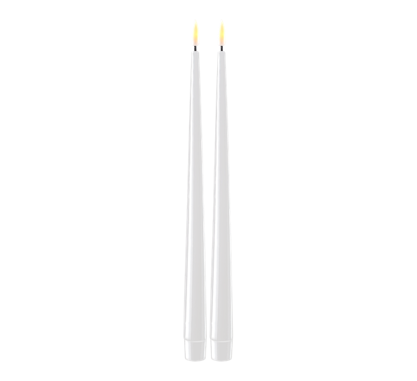 Real Flame LED-kronelys 2-pk 2,2x28 cm hvit fra Deluxehomeart