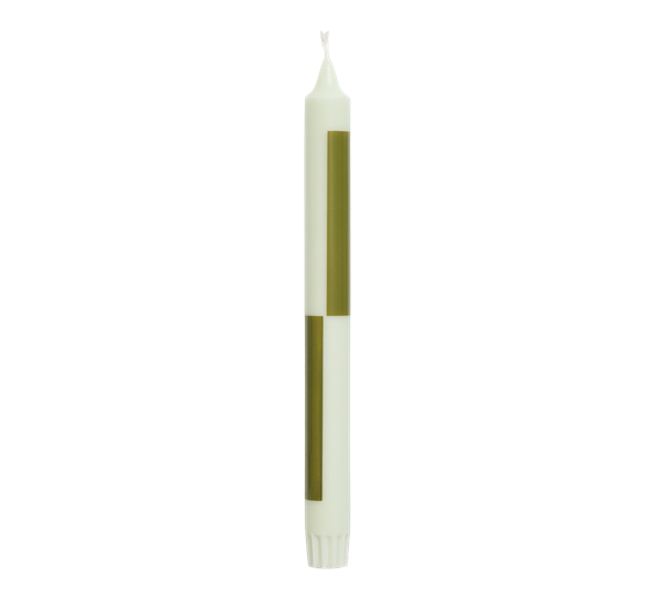 Pattern Candle lys 24cm lysegrønn militærgrønn fra HAY