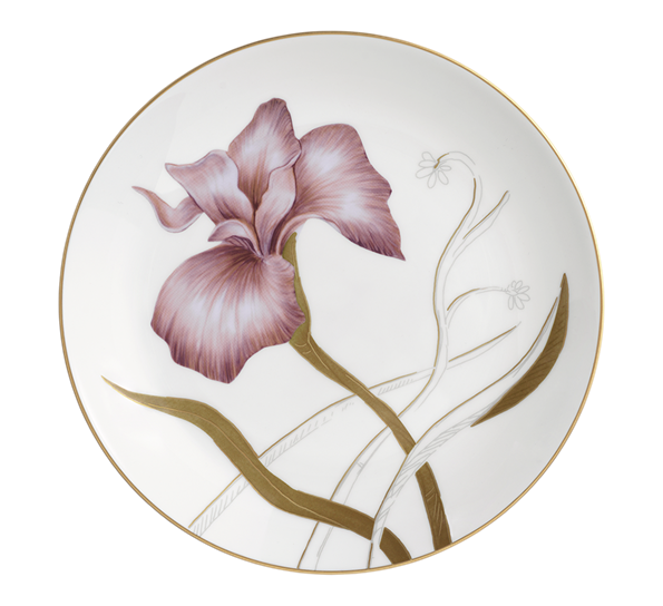 Flora dessertasjett 19 cm Iris fra Royal Copenhagen