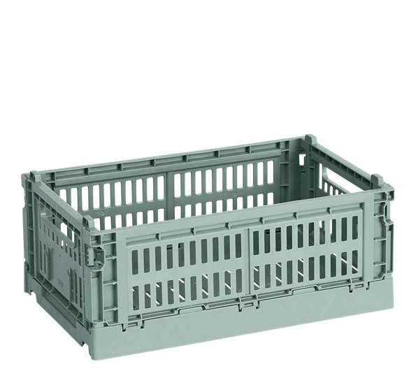 Colour Crate 17x26,5x10,5 cm sage green oppbevaringskasse fra HAY
