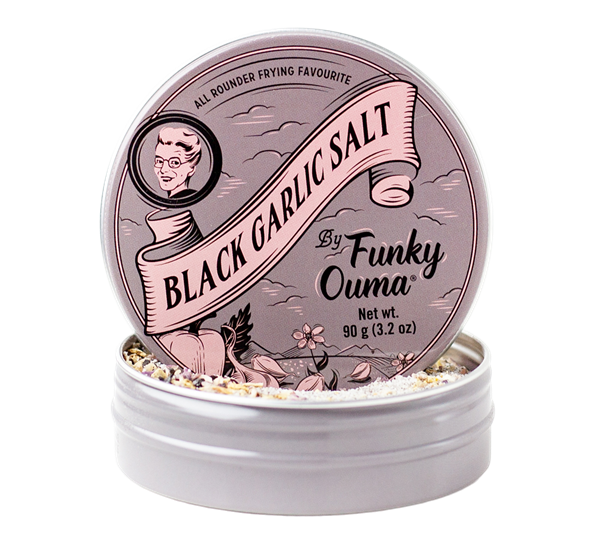 Black Garlic-salt 90g fra Funky Ouma