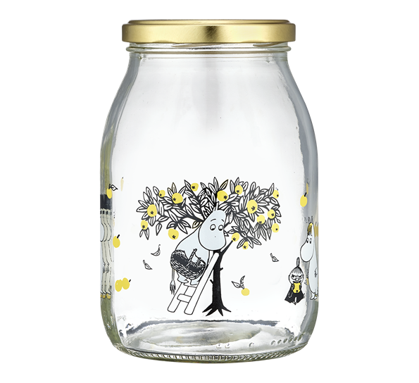 Mummi glasskrukke 1L med 4 stk merkelapper Muurla