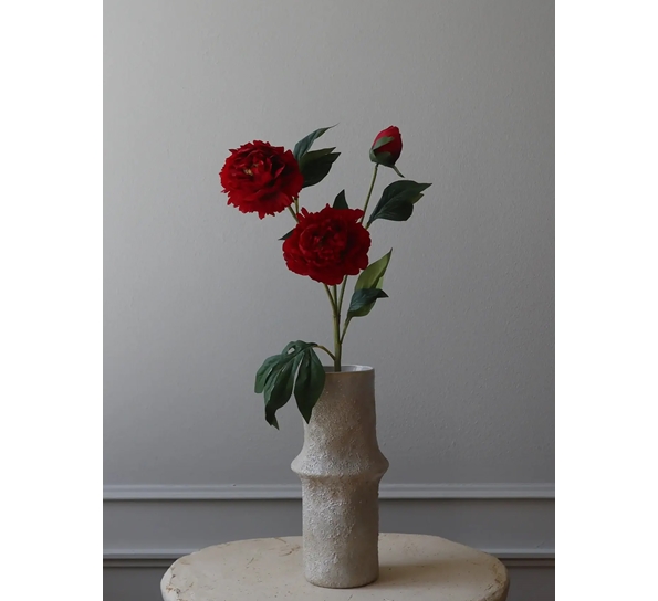 Kunstig blomst Peony Peon mørkerød fra Botanè Studios