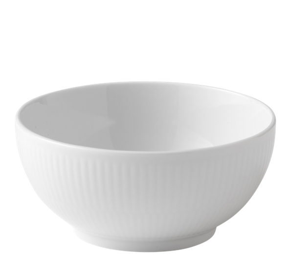 Hvit Riflet skål 13 cm fra Royal Copenhagen