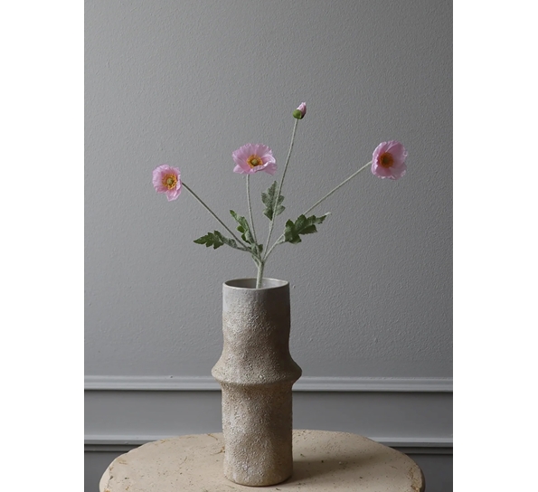 Kunstig blomst Poppy Valmue lyserosa fra Botanè Studios