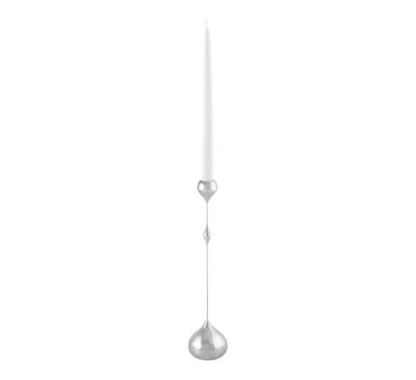 Tender lysestake nikkel 35 cm høy fra Klong