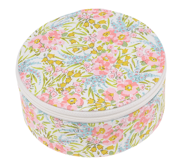 Smykkeskrin rund Liberty Swirling Petals rosa Bon Dep