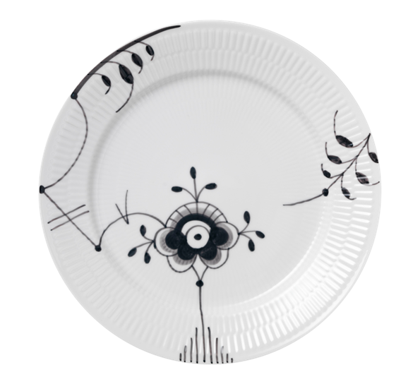 Sort Mega Riflet tallerken flat 27 cm dekor 6 fra Royal Copenhagen