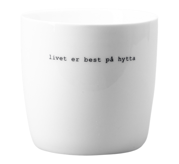 Krus Livet er best på hytten 30cl hvit fra Sögne Home