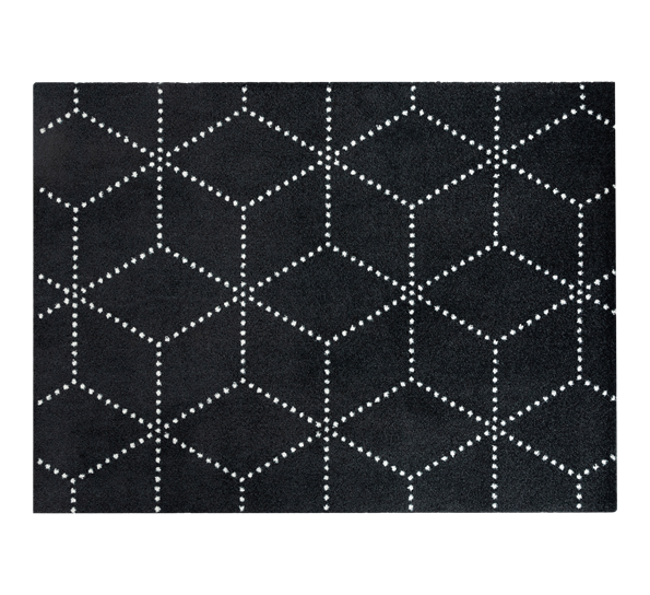 Hagl Black dørmatte 85x115 cm fra Heymat